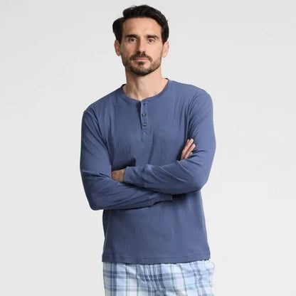 Men's Knit Rib Pajama Henley