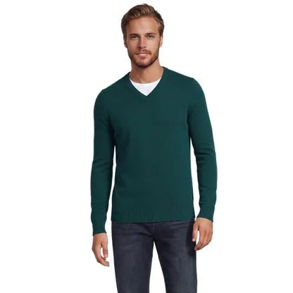 Men's Fine Gauge Cashmere V-neck Sweater
