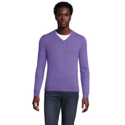 Men's Fine Gauge Cashmere V-neck Sweater