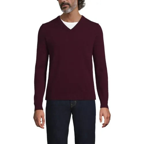 Men's Fine Gauge Cashmere V-neck Sweater