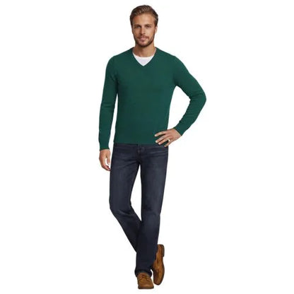 Men's Fine Gauge Cashmere V-neck Sweater