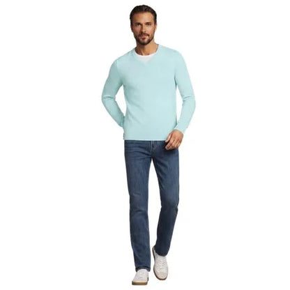 Men's Fine Gauge Cashmere V-neck Sweater