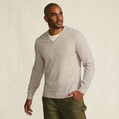 Men's Fine Gauge Cashmere V-neck Sweater