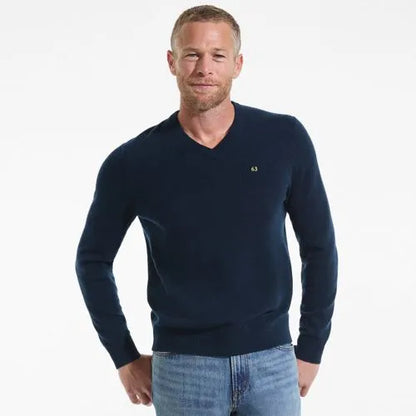 Men's Fine Gauge Cashmere V-neck Sweater