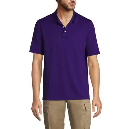 School Uniform Men's Short Sleeve Solid Active Polo Shirt