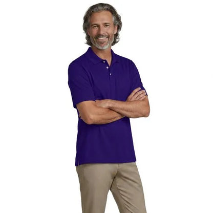School Uniform Men's Short Sleeve Solid Active Polo Shirt