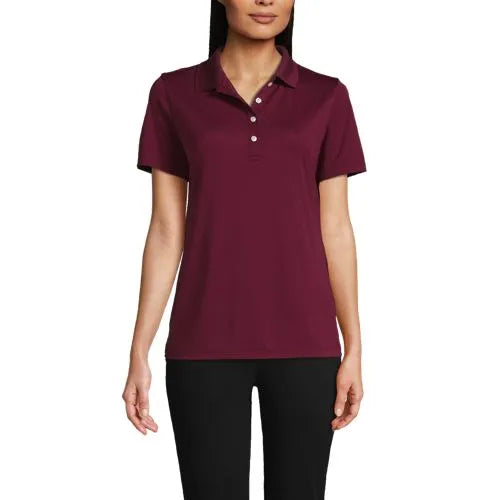 Women's Short Sleeve Solid Active Polo