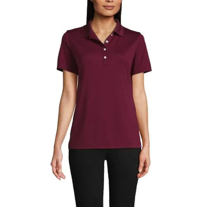 Women's Short Sleeve Solid Active Polo
