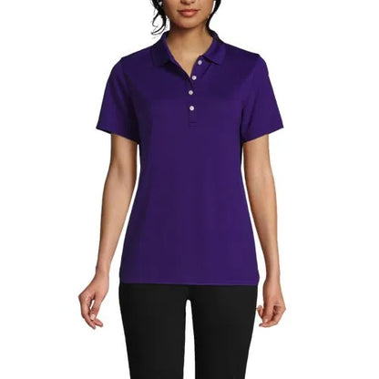 Women's Short Sleeve Solid Active Polo