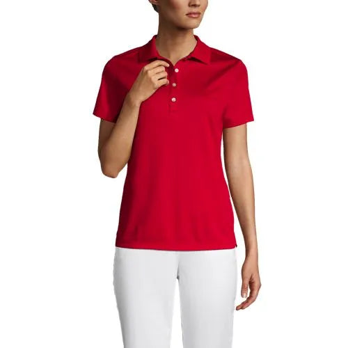 Women's Short Sleeve Solid Active Polo