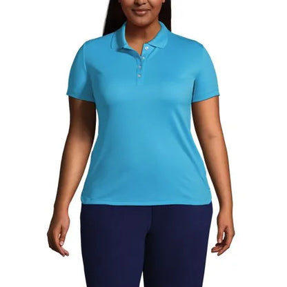 Women's Short Sleeve Solid Active Polo