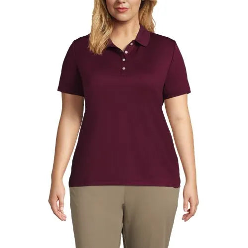 Women's Short Sleeve Solid Active Polo