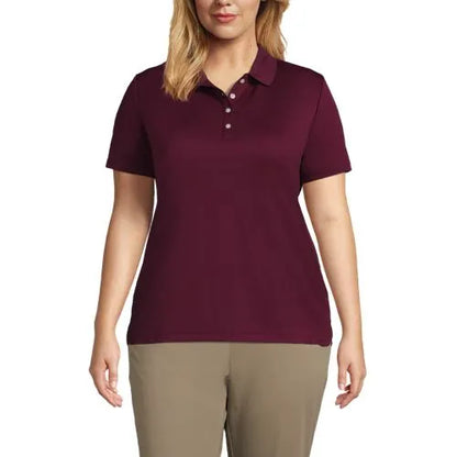Women's Short Sleeve Solid Active Polo