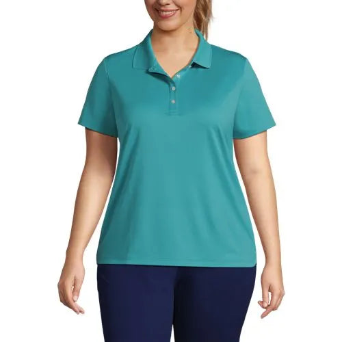 Women's Short Sleeve Solid Active Polo