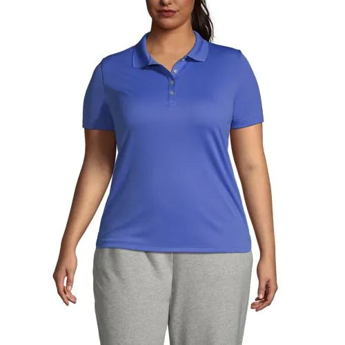 Women's Short Sleeve Solid Active Polo