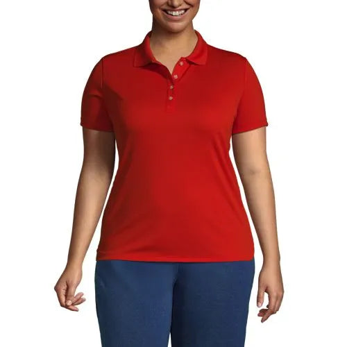 Women's Short Sleeve Solid Active Polo