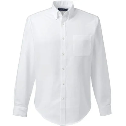 School Uniform Men's Tailored Fit Long Sleeve Buttondown Oxford Dress Shirt