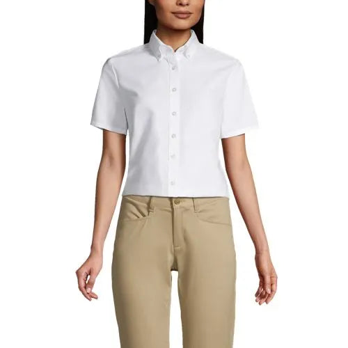 School Uniform Girls Short Sleeve Oxford Dress Shirt
