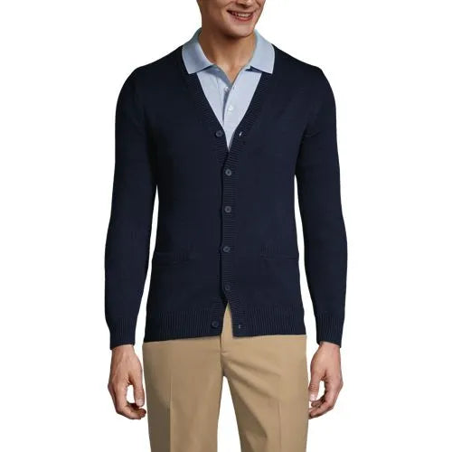 Men's Cotton Modal Button Front Cardigan Sweater