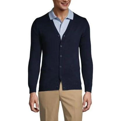 Men's Cotton Modal Button Front Cardigan Sweater