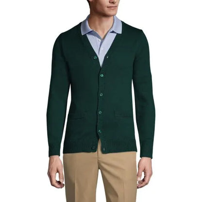 School Uniform Boys Cotton Modal Button Front Cardigan Sweater