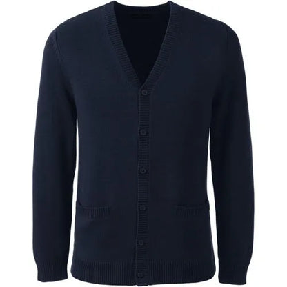 School Uniform Boys Cotton Modal Button Front Cardigan Sweater