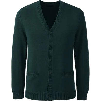 School Uniform Boys Cotton Modal Button Front Cardigan Sweater