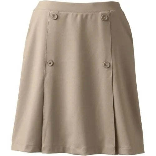 School Uniform Girls Ponte Button Front Skort Above the Knee