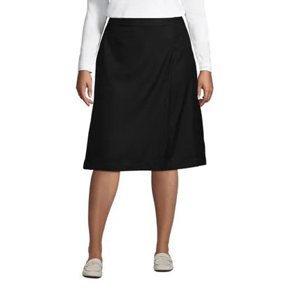 Women's Solid A-line Skirt Below the Knee
