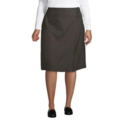 Women's Solid A-line Skirt Below the Knee