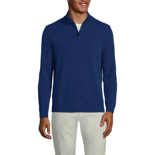 Men's Fine Gauge Cashmere Quarter Zip
