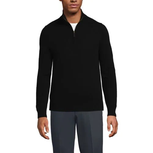 Men's Fine Gauge Cashmere Quarter Zip