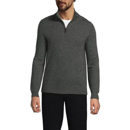 Men's Fine Gauge Cashmere Quarter Zip