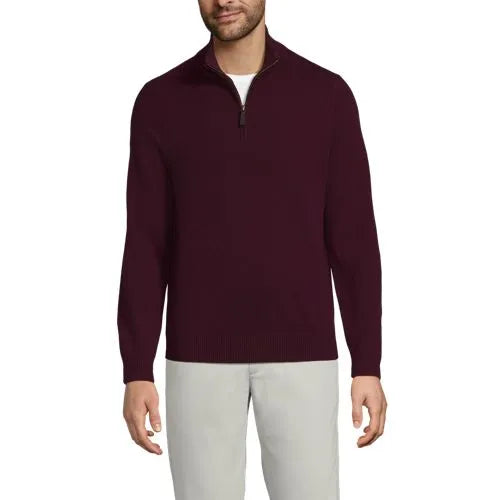 Men's Fine Gauge Cashmere Quarter Zip