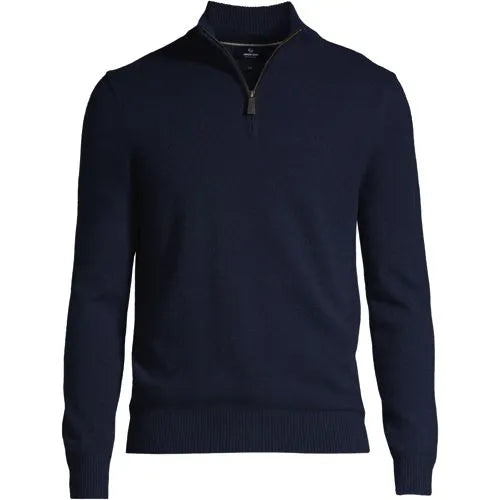 Men's Fine Gauge Cashmere Quarter Zip