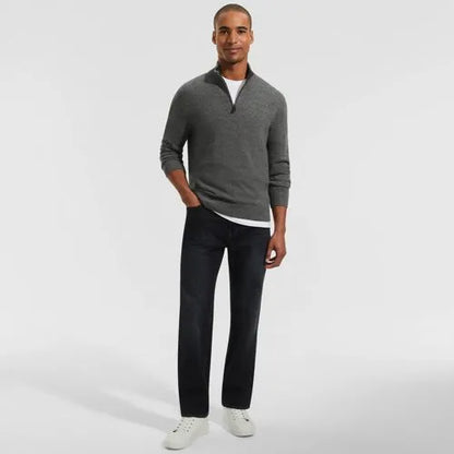 Men's Fine Gauge Cashmere Quarter Zip