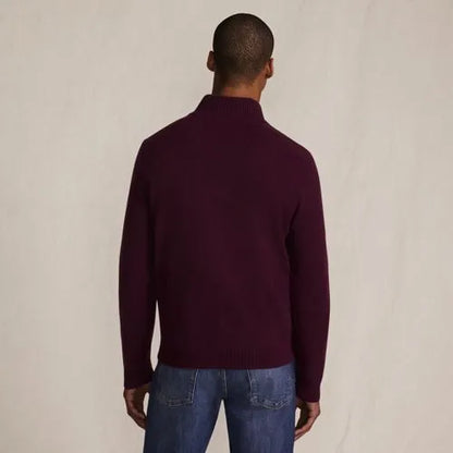 Men's Fine Gauge Cashmere Quarter Zip