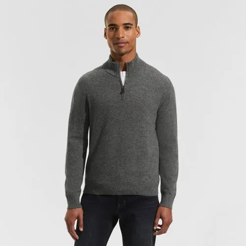 Men's Fine Gauge Cashmere Quarter Zip