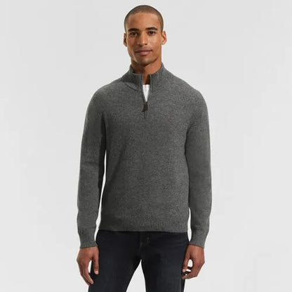 Men's Fine Gauge Cashmere Quarter Zip