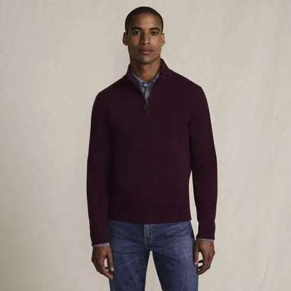 Men's Fine Gauge Cashmere Quarter Zip