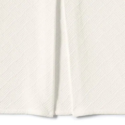 Basketweave Cotton Matelasse Bedskirt