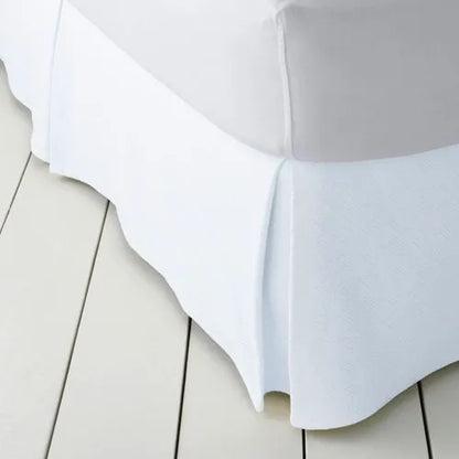 Basketweave Cotton Matelasse Bedskirt