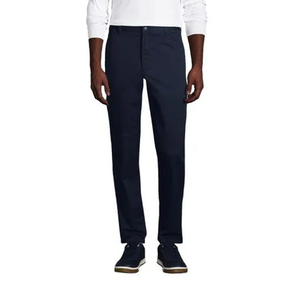 Men's Tailored Fit Blend Plain Front Pants