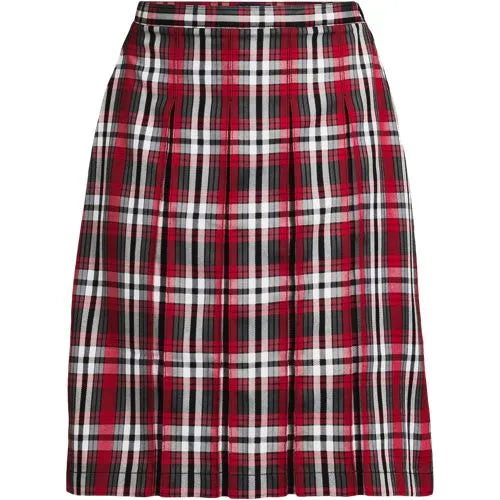 Women's Plaid Box Pleat Skirt Top of the Knee
