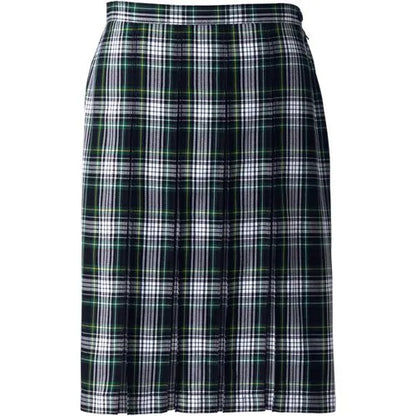 Women's Plaid Box Pleat Skirt Top of the Knee