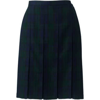 Women's Plaid Box Pleat Skirt Top of the Knee