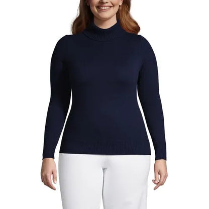 Women's Plus Size Cashmere Turtleneck Sweater