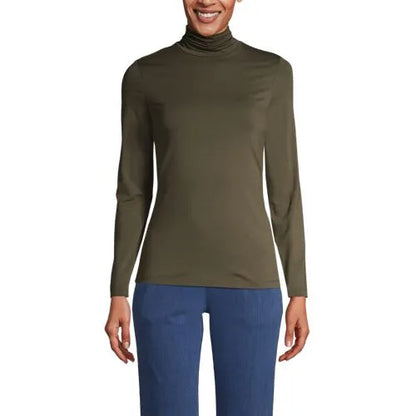 Lightweight Jersey Long Sleeve Turtleneck