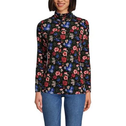 Lightweight Jersey Long Sleeve Turtleneck