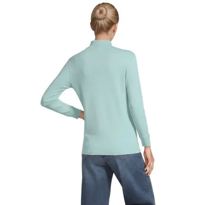 Women's Relaxed Cotton Long Sleeve Mock Turtleneck